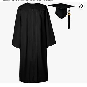 Graduation gown and hat